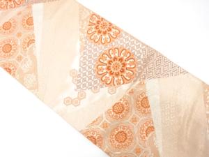 アンティーク　幾何学に華紋・古典柄織り出し袋帯（材料）